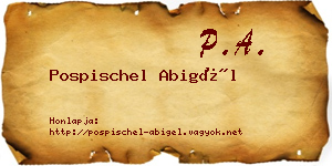 Pospischel Abigél névjegykártya